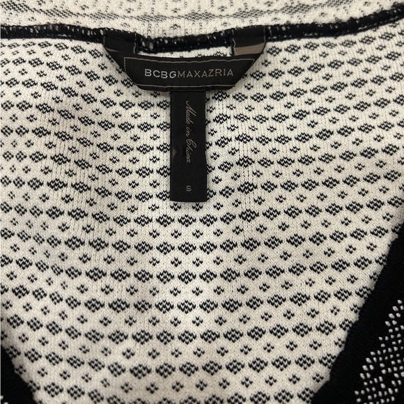 BCBG MAXAZRIA Bettina Dress Jacquard Black And White Patterned Size Small - Picture 5 of 5